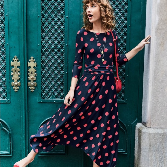 Boden Dresses & Skirts - Boden Navy & Pink Maisie Midi Maxi Jersey Dress Size 16